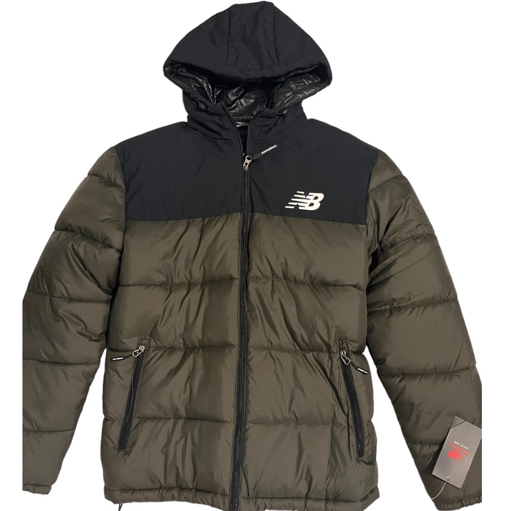 New Balance Mens Quilted Puffer Styling Down Tech Winter Jacket